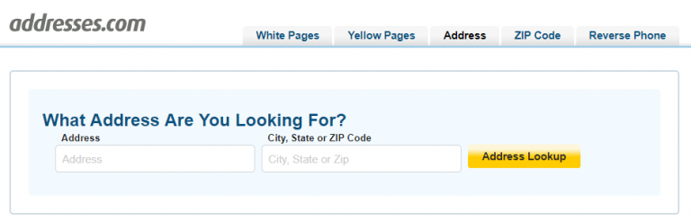 reverse address lookup white pages
