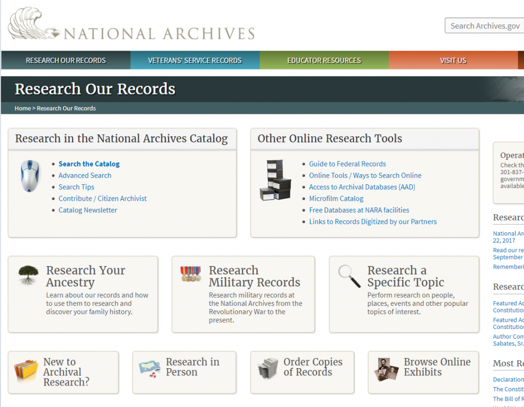 Archives public records