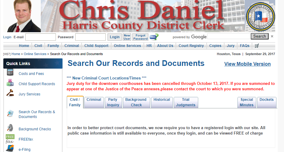 Harris County Criminal Records