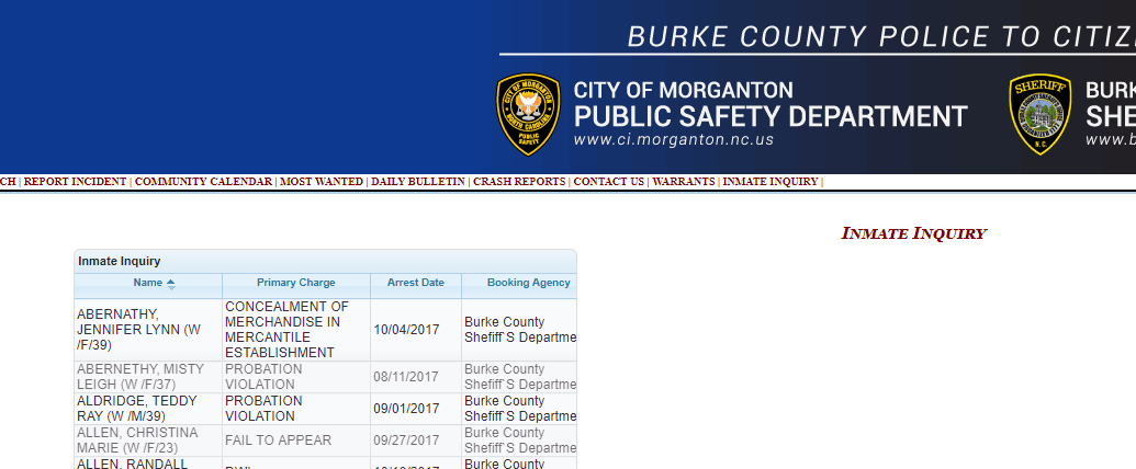 Who’s in Jail Burke County